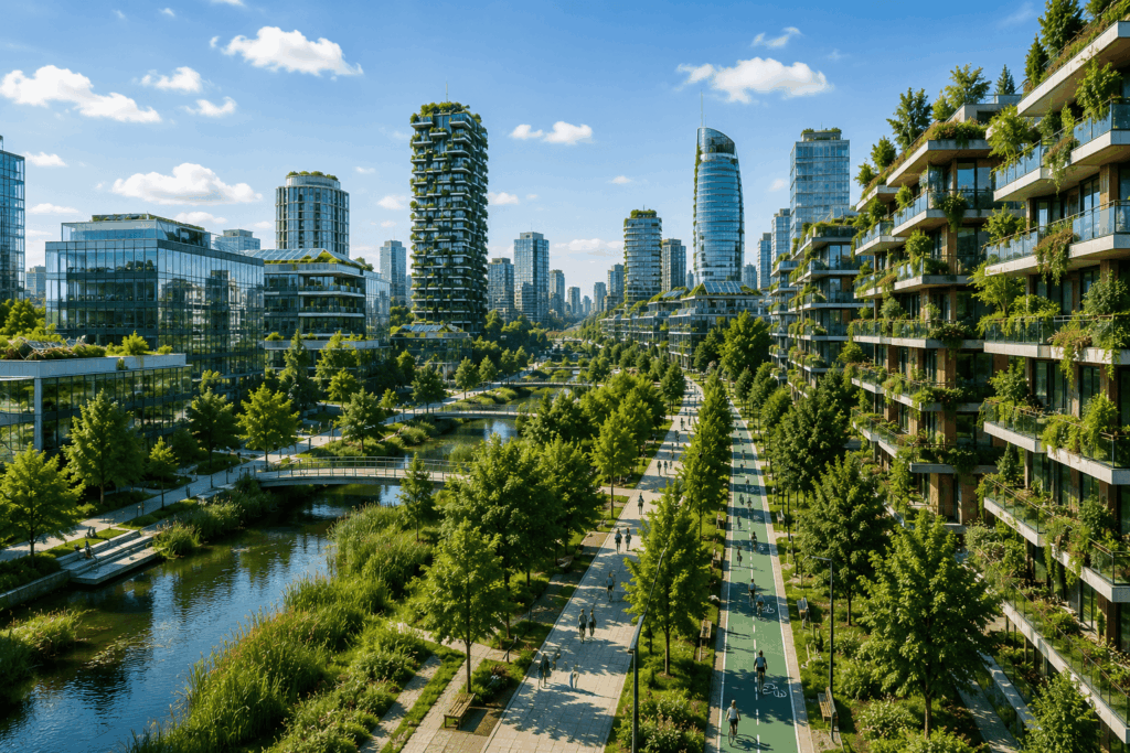 Image d'illustration d'une ville urbaine moderne 